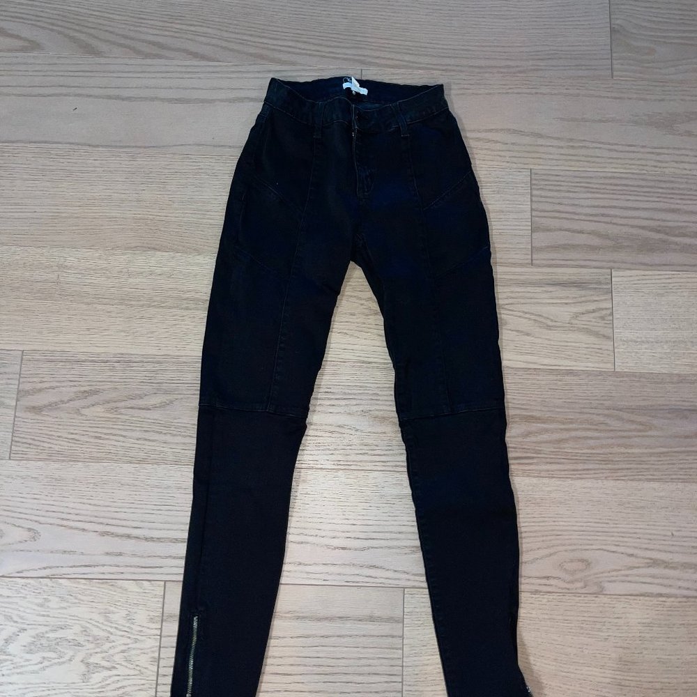 Black Ankle Zip Jean